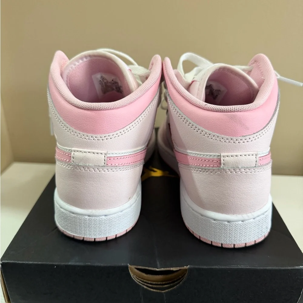 Nike Kids Pink and White High-Top Sneakers